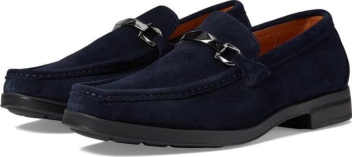 Stacy Adams Paragon Suede Slip On Loafer Men's Lace Up Wing Tip Shoes Navy Suede : 12 M, Leather