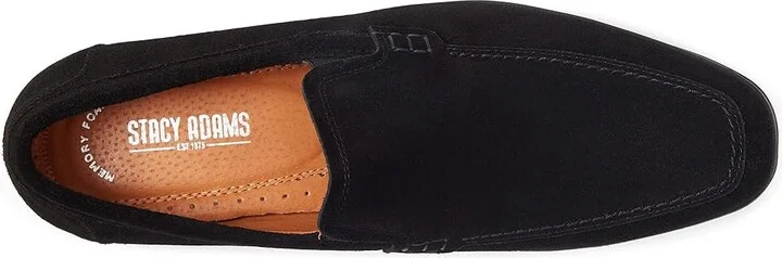 Stacy Adams Pelton Moc Toe Slip-On Men's Shoes Black : 7 M, Suede - Image 2