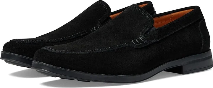 Stacy Adams Pelton Moc Toe Slip-On Men's Shoes Black : 7 M, Suede