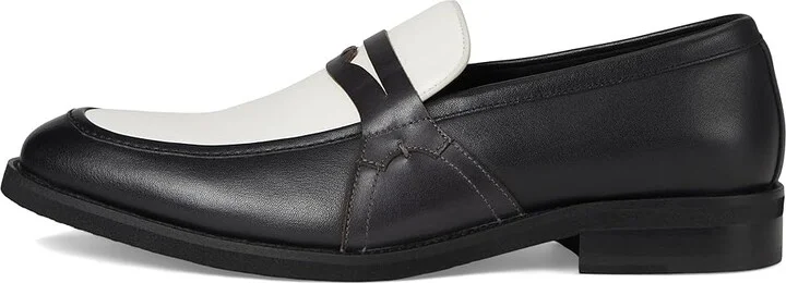 Stacy Adams Prichard Penny Slip-On Men's Lace Up Wing Tip Shoes Black/Gray/White : 10 M, Leather - Image 6