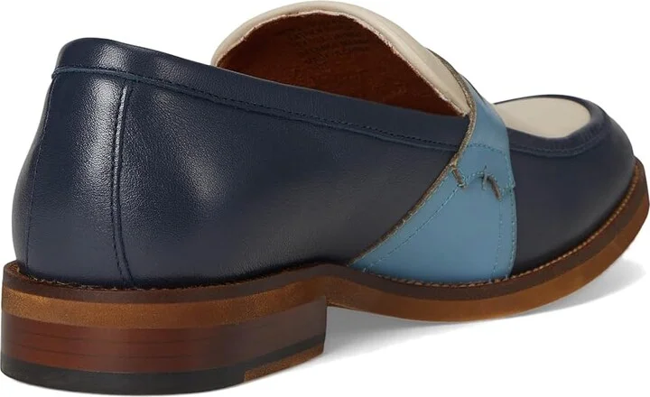 Stacy Adams Prichard Penny Slip-On Men's Lace Up Wing Tip Shoes Navy : 10.5 M, Leather - Image 4