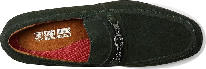 Stacy Adams Ravelle Moc Toe Bit Slip-On Men's Lace Up Wing Tip Shoes Green Suede : 9 M, Microfiber/Rubber/Suede - Image 2