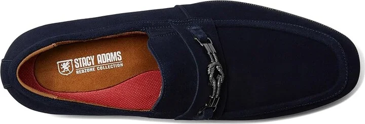 Stacy Adams Ravelle Moc Toe Bit Slip-On Men's Lace Up Wing Tip Shoes Navy Suede : 11.5 M, Microfiber/Rubber/Suede - Image 2