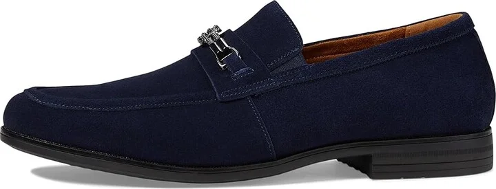 Stacy Adams Ravelle Moc Toe Bit Slip-On Men's Lace Up Wing Tip Shoes Navy Suede : 11.5 M, Microfiber/Rubber/Suede - Image 6