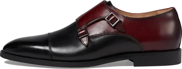 Stacy Adams Raythorne Cap Toe Double Monk Men's Lace Up Wing Tip Shoes Black : 8.5 M, Leather - Image 6