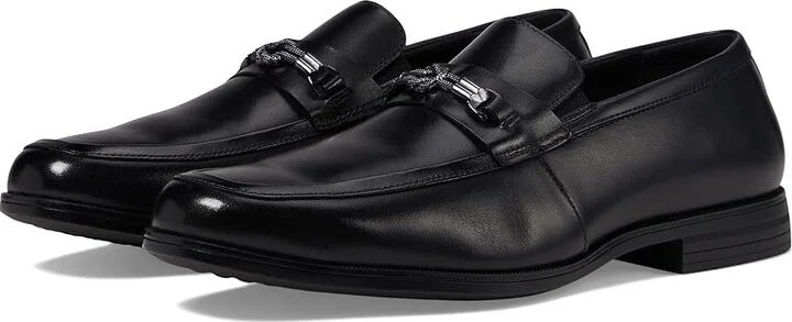 Stacy Adams Rellaire Moc Toe Bit Slip-On Men's Lace Up Wing Tip Shoes Black : 14 M, Leather
