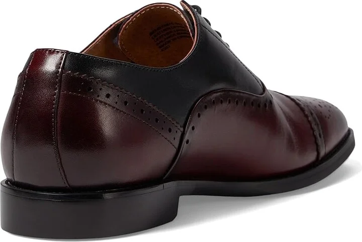 Stacy Adams Reynolds Cap Toe Lace-Up Men's Lace Up Wing Tip Shoes Burgundy : 7 M, Leather - Image 4