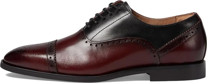 Stacy Adams Reynolds Cap Toe Lace-Up Men's Lace Up Wing Tip Shoes Burgundy : 7 M, Leather - Image 6