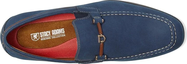 Stacy Adams Richardson Moc Toe Slip-On Men's Shoes Navy : 14 M, Synthetic - Image 2
