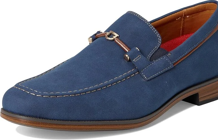 Stacy Adams Richardson Moc Toe Slip-On Men's Shoes Navy : 14 M, Synthetic - Image 7