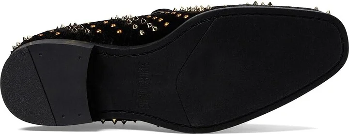 Stacy Adams Sabert Spike Studded Slip-On Men's Lace Up Wing Tip Shoes Black : 10.5 M, Synthetic/Textile/Velour - Image 3