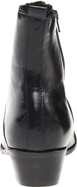 Stacy Adams Santos Plain Toe Side Zip Boot Men's Shoes Black Leather : 7 D - Medium - Image 5