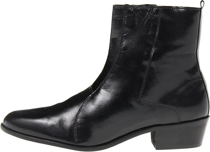 Stacy Adams Santos Plain Toe Side Zip Boot Men's Shoes Black Leather : 7 D - Medium - Image 7