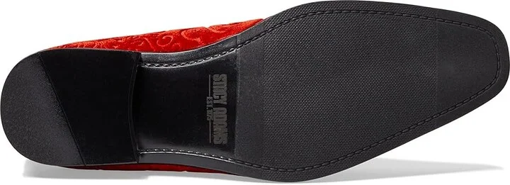 Stacy Adams Saunders Velour Slip-On Men's Shoes Red : 7 M, Textile - Image 3