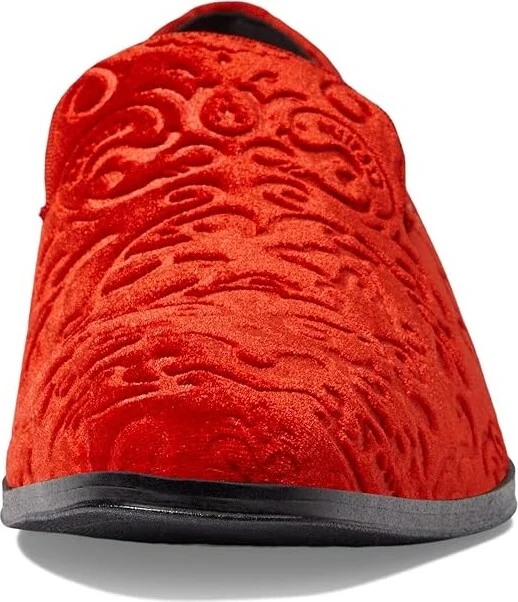 Stacy Adams Saunders Velour Slip-On Men's Shoes Red : 7 M, Textile - Image 6