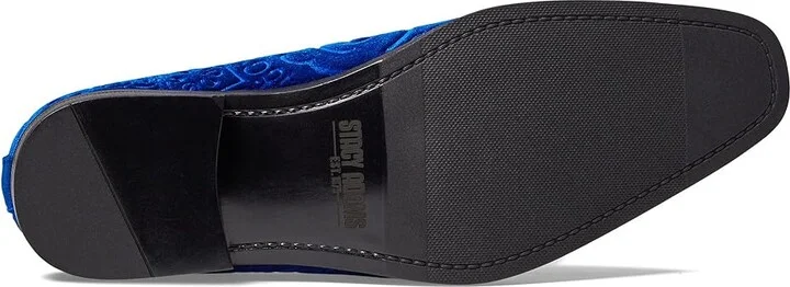 Stacy Adams Saunders Velour Slip-On Men's Shoes Royal Blue : 7 M, Textile - Image 3