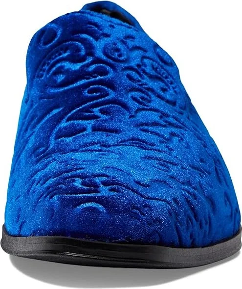 Stacy Adams Saunders Velour Slip-On Men's Shoes Royal Blue : 7 M, Textile - Image 5