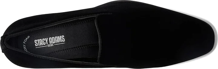 Stacy Adams Savian Velour Slip-On Men's Lace Up Wing Tip Shoes Black : 7.5 M, Mesh/Rubber/Satin - Image 2