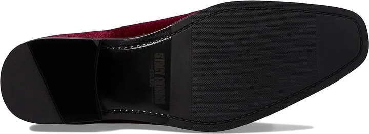 Stacy Adams Savian Velour Slip-On Men's Lace Up Wing Tip Shoes Cranberry : 8 M, Mesh/Rubber/Satin - Image 3