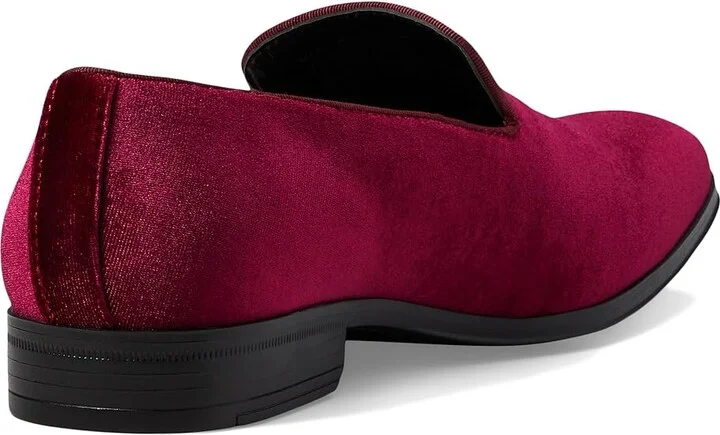 Stacy Adams Savian Velour Slip-On Men's Lace Up Wing Tip Shoes Cranberry : 8 M, Mesh/Rubber/Satin - Image 4