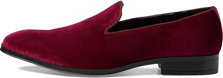 Stacy Adams Savian Velour Slip-On Men's Lace Up Wing Tip Shoes Cranberry : 8 M, Mesh/Rubber/Satin - Image 6