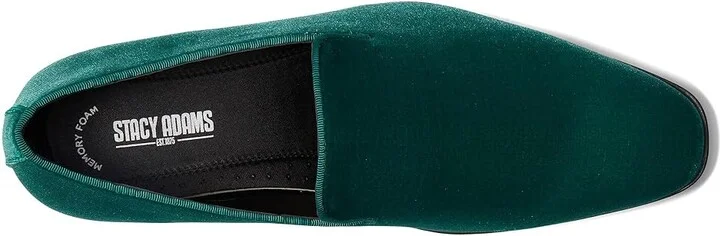 Stacy Adams Savian Velour Slip-On Men's Lace Up Wing Tip Shoes Emerald : 10 M, Mesh/Rubber/Satin - Image 2