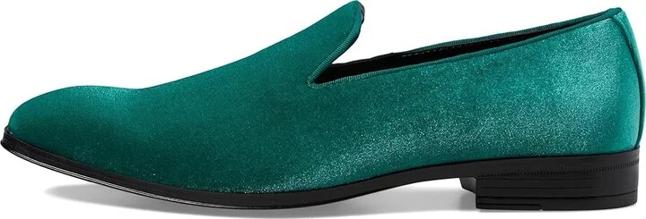 Stacy Adams Savian Velour Slip-On Men's Lace Up Wing Tip Shoes Emerald : 10 M, Mesh/Rubber/Satin - Image 6