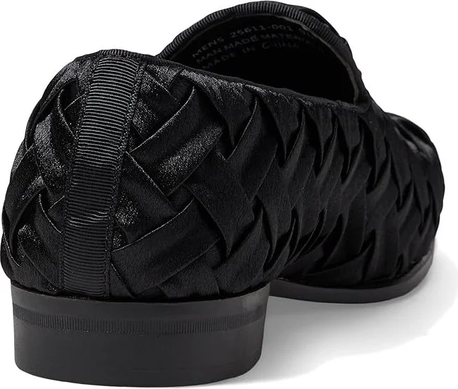 Stacy Adams Savoir Satin Slip-On Men's Lace Up Wing Tip Shoes Black : 8.5 M, Polyester - Image 4