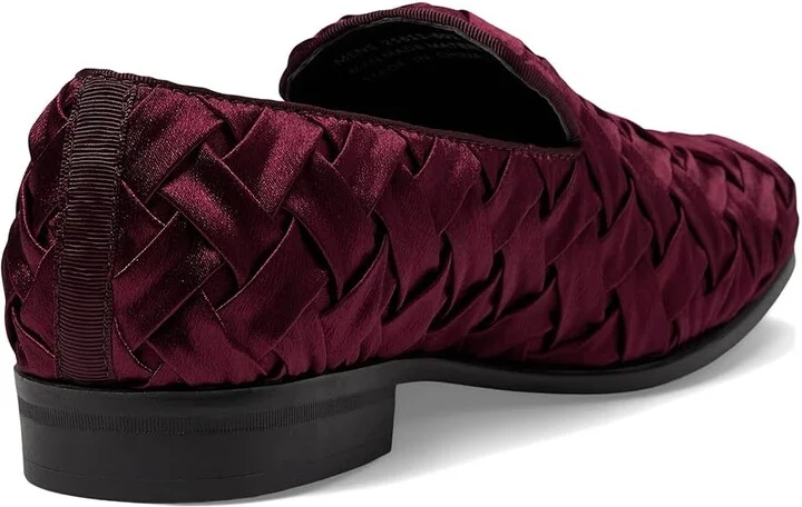 Stacy Adams Savoir Satin Slip-On Men's Lace Up Wing Tip Shoes Burgundy : 7 M - Image 4