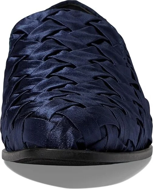 Stacy Adams Savoir Satin Slip-On Men's Lace Up Wing Tip Shoes Navy : 8.5 M - Image 5