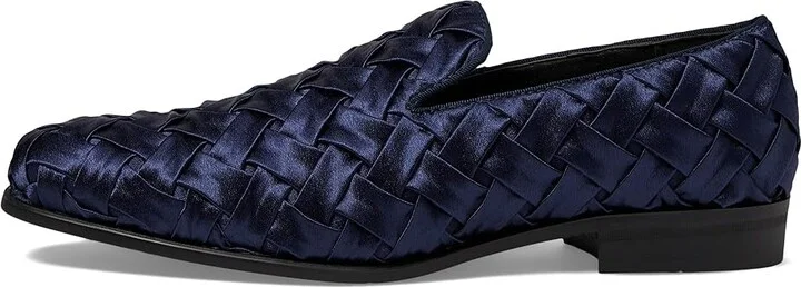Stacy Adams Savoir Satin Slip-On Men's Lace Up Wing Tip Shoes Navy : 8.5 M - Image 6
