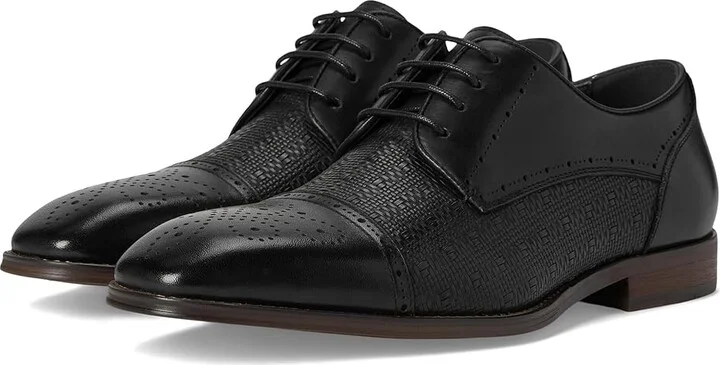 Stacy Adams Silsbury Cap Toe Lace-Up Men's Lace Up Wing Tip Shoes Black : 10.5 M, Lace/Leather/Rubber
