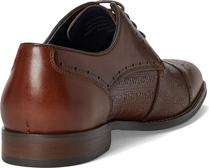 Stacy Adams Silsbury Cap Toe Lace-Up Men's Lace Up Wing Tip Shoes Cognac : 10 M, Lace/Leather/Rubber - Image 4