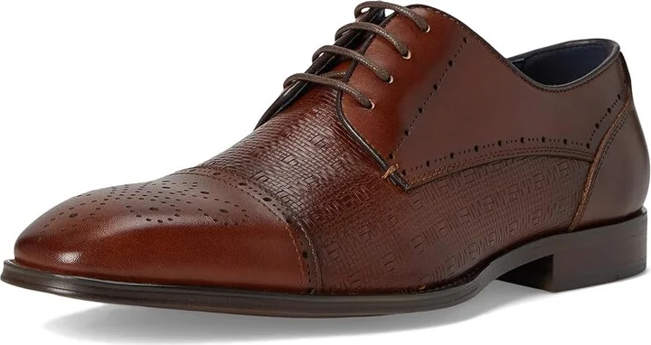 Stacy Adams Silsbury Cap Toe Lace-Up Men's Lace Up Wing Tip Shoes Cognac : 10 M, Lace/Leather/Rubber - Image 5