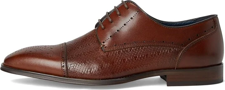 Stacy Adams Silsbury Cap Toe Lace-Up Men's Lace Up Wing Tip Shoes Cognac : 10 M, Lace/Leather/Rubber - Image 6