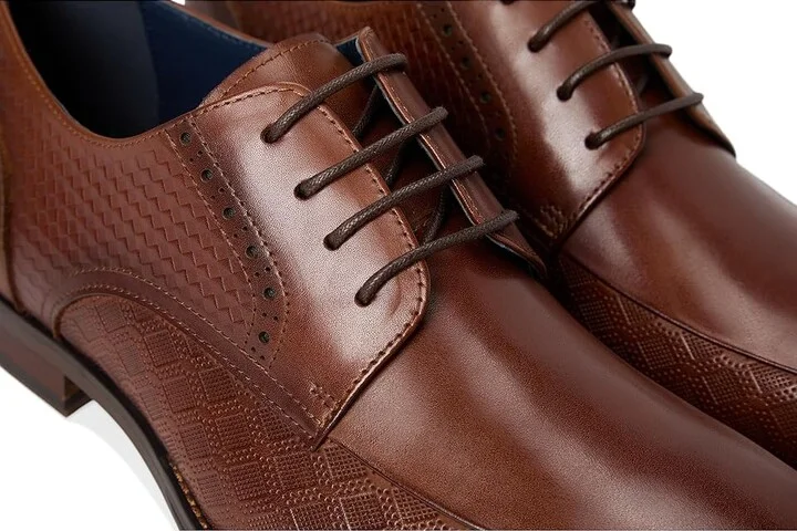 Stacy Adams Simmons Bike Toe Lace-Up Men's Lace Up Wing Tip Shoes Cognac : 11 M, Leather - Image 7