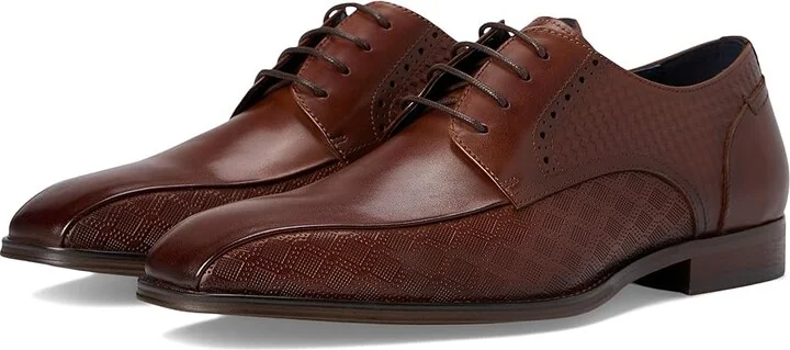 Stacy Adams Simmons Bike Toe Lace-Up Men's Lace Up Wing Tip Shoes Cognac : 11 M, Leather