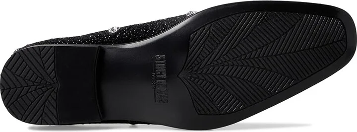 Stacy Adams Spangle Rhinestone Slip-On Men's Lace Up Wing Tip Shoes Black/Silver : 7.5 M, Leather - Image 3