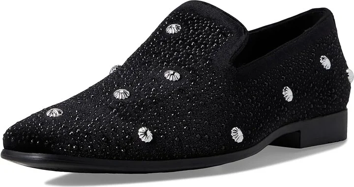 Stacy Adams Spangle Rhinestone Slip-On Men's Lace Up Wing Tip Shoes Black/Silver : 7.5 M, Leather - Image 5