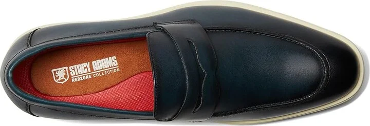 Stacy Adams Spencer Penny Slip-On Men's Lace-up Boots Navy : 8 M, Leather/Rubber - Image 2