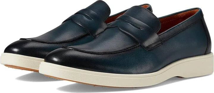 Stacy Adams Spencer Penny Slip-On Men's Lace-up Boots Navy : 8 M, Leather/Rubber