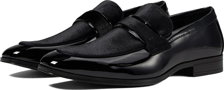 Stacy Adams Spratley Saddle Slip-On Men's Lace Up Wing Tip Shoes Black : 11.5 M, Synthetic/Textile