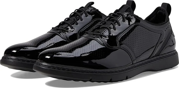 Stacy Adams Spyre Plain Toe Elastic Lace Men's Lace-up Boots Black Patent : 11.5 M, Synthetic
