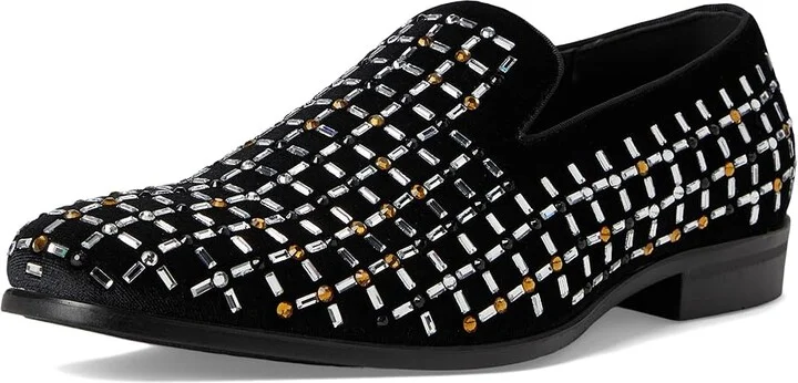 Stacy Adams Stallford Rhinestone Slip-On Men's Lace Up Wing Tip Shoes Black : 7 M - Image 5