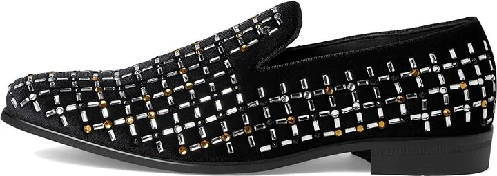 Stacy Adams Stallford Rhinestone Slip-On Men's Lace Up Wing Tip Shoes Black : 7 M - Image 6