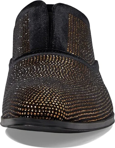 Stacy Adams Starleigh Rhinestone Slip-On Men's Lace Up Wing Tip Shoes Black/Gold : 14 M, Leather - Image 5