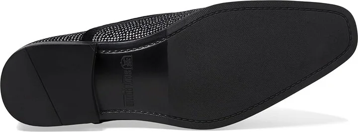 Stacy Adams Starleigh Rhinestone Slip-On Men's Lace Up Wing Tip Shoes Black/Silver : 9.5 M, Leather - Image 3
