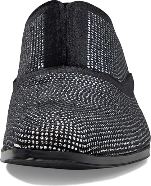 Stacy Adams Starleigh Rhinestone Slip-On Men's Lace Up Wing Tip Shoes Black/Silver : 9.5 M, Leather - Image 5