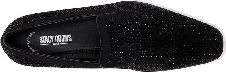 Stacy Adams Suave Rhinestone Slip-On Men's Shoes Black : 7 M, Synthetic/Textile - Image 2