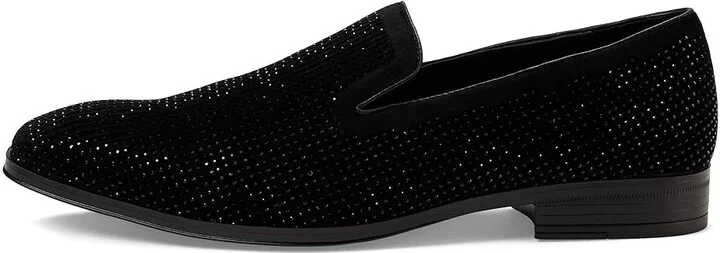 Stacy Adams Suave Rhinestone Slip-On Men's Shoes Black : 7 M, Synthetic/Textile - Image 6